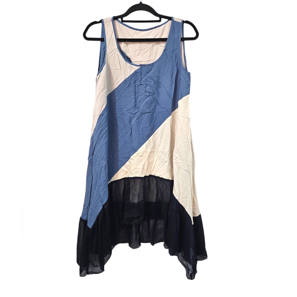 NWT Cupshe Colorblock Asymmetrical Hem Cover-Up Dress Size M